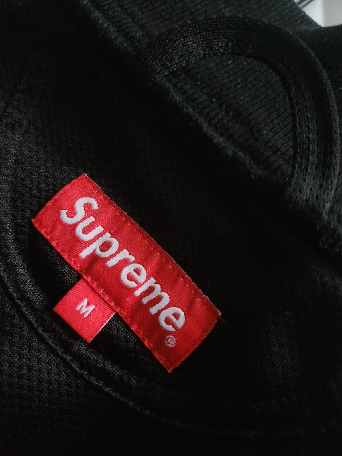 SS15 Supreme Mesh Nylon Varsity Jacket Black Size M