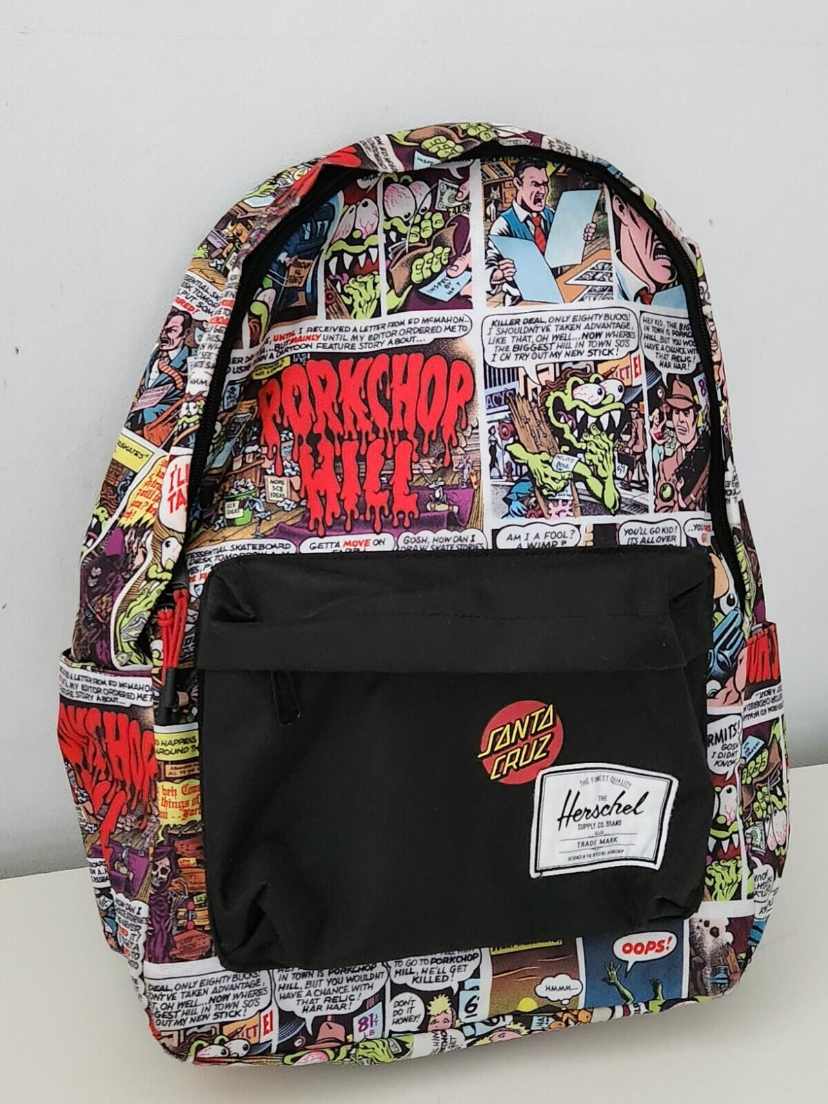 HERSCHEL x Santa Cruz Classic XL Backpack Bag Porkchop Hill Comic Book Laptop