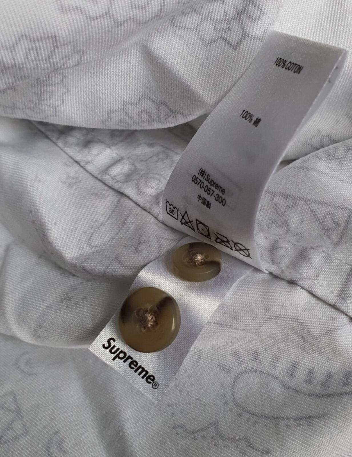 SS20 Supreme Paisley Grid Shirt White Size XL