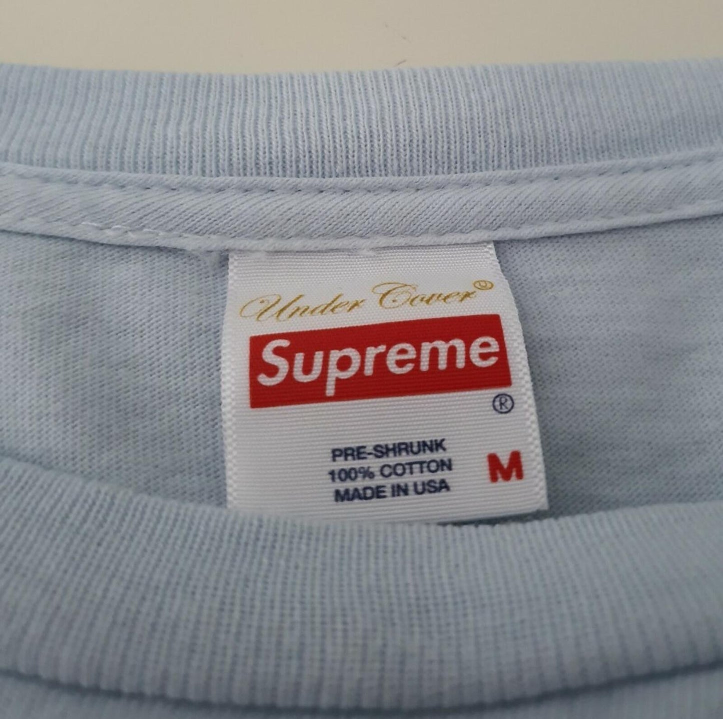 SS18 Supreme x Undercover x Public Enemy Counterattack Langarmshirt Hellblau Größe M