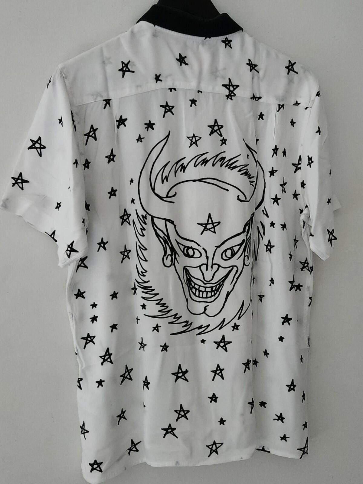 SS18 Supreme Devil rayon S/S Shirt M medium Original artwork by Daniel Johnston