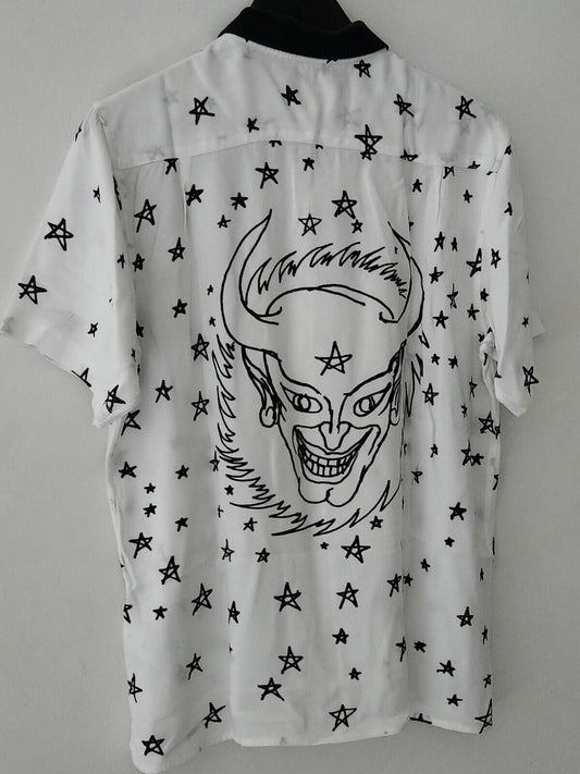 Camisa SS18 Supreme Devil rayon manga corta talla M Arte original de Daniel Johnston