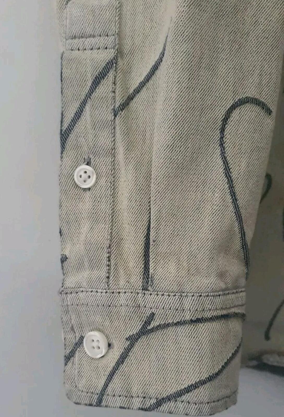 FW23 Supreme Handwriting Jacquard denim shirt long sleeve L/S shirt S Small
