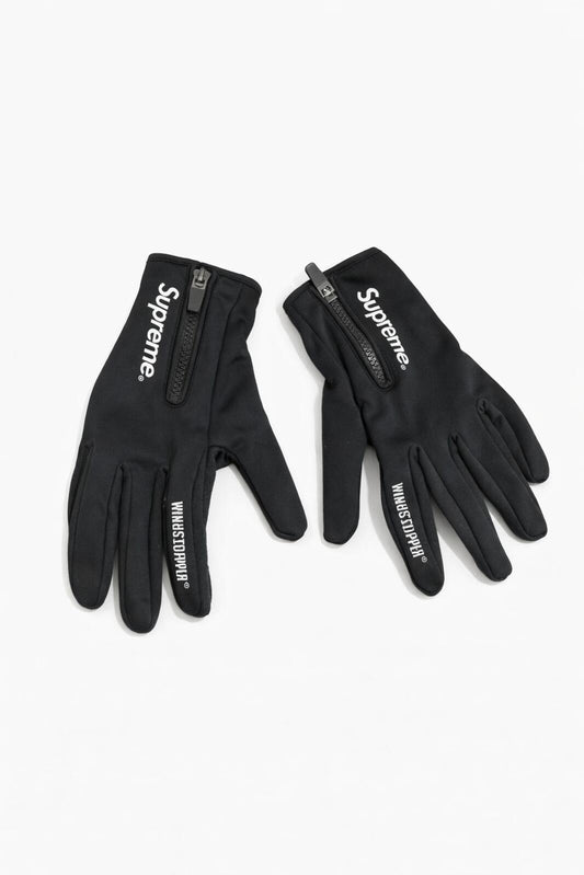 Supreme Windstopper Zip Gloves Black Size L