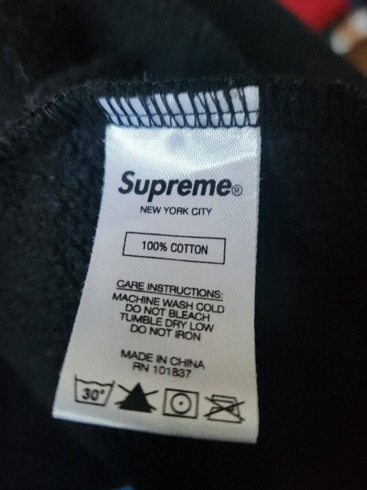 SS19 Supreme Split Old English Stripe Zip Up Hooded Sweatshirt L Large Hoodie