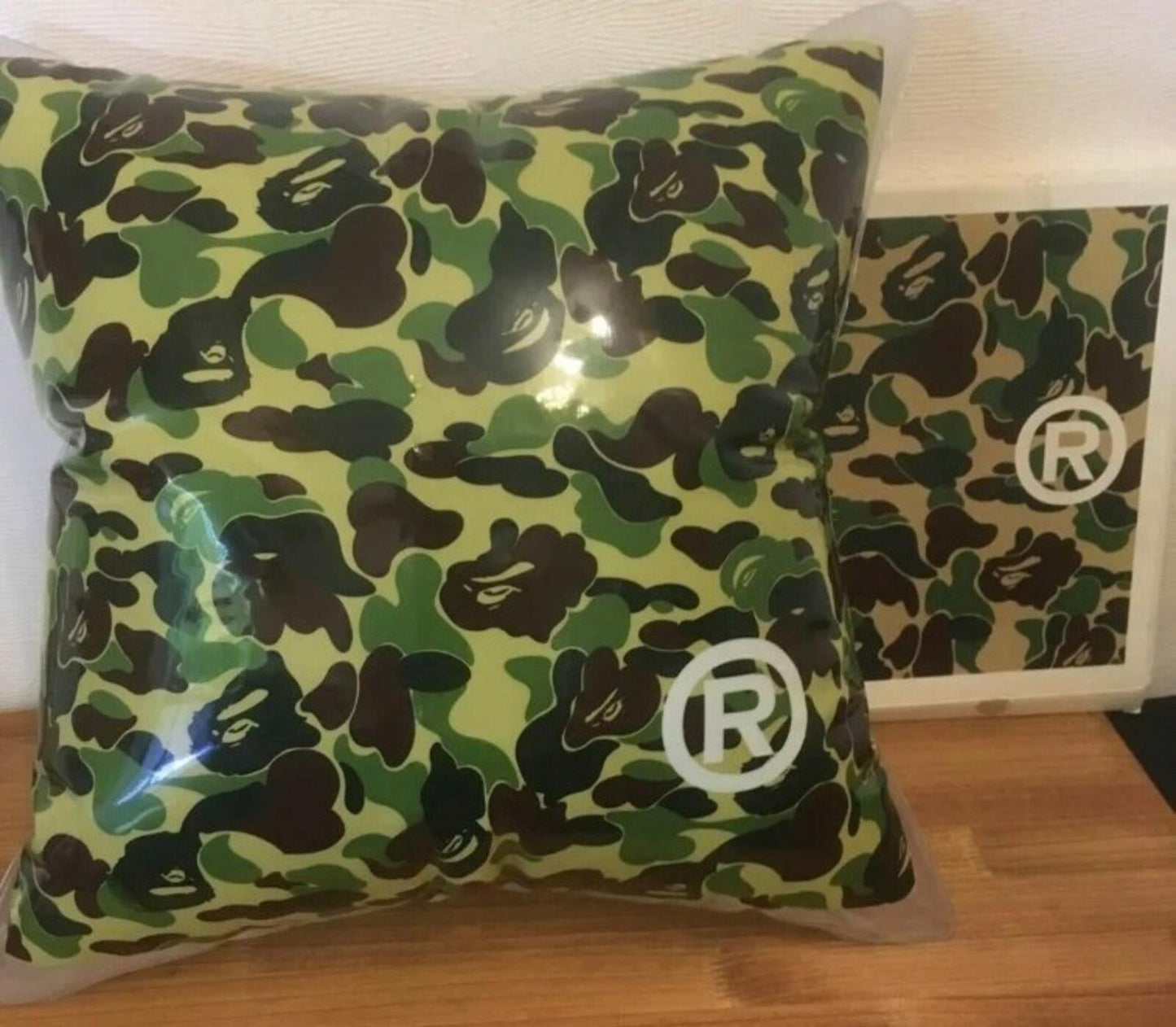 A BATHING APE Camo inflatable pillow camouflage BAPE Very rare Accessory