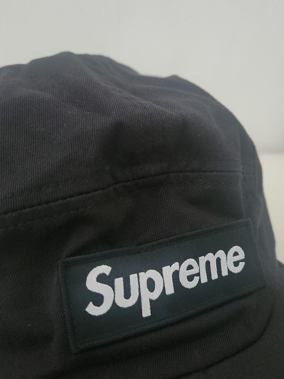SS16 Supreme Tiger Camo Camp Cap Hat Black Military Box Logo Made In U.S.A