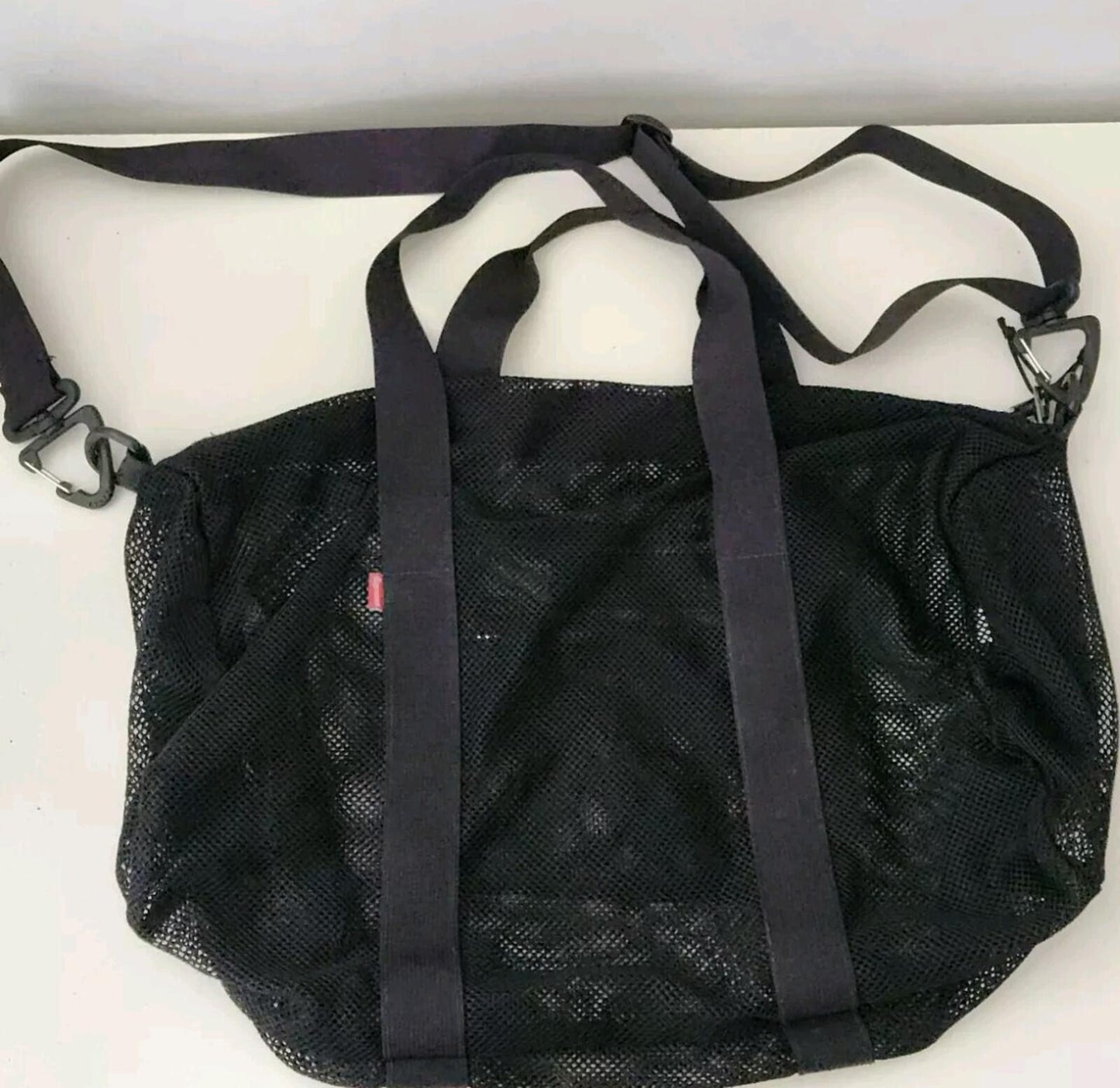 SS16 Supreme Mesh Duffle Bag Black