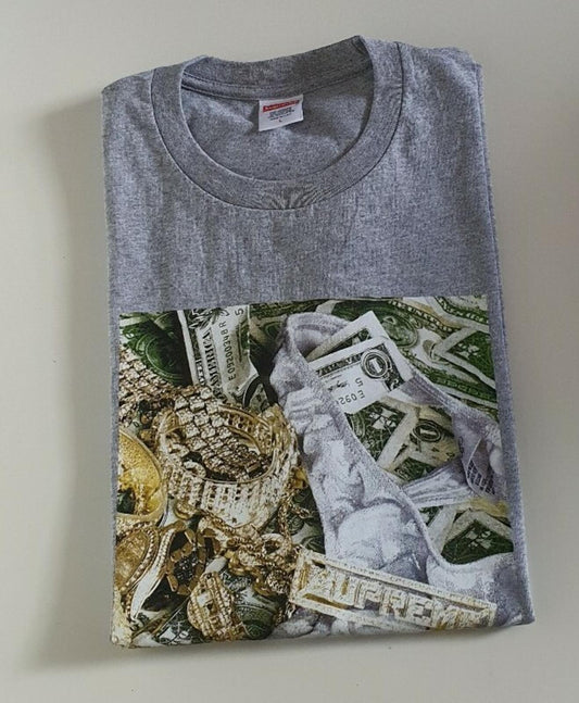 SS20 Supreme Bling heather grey Tee size L large T-shirt