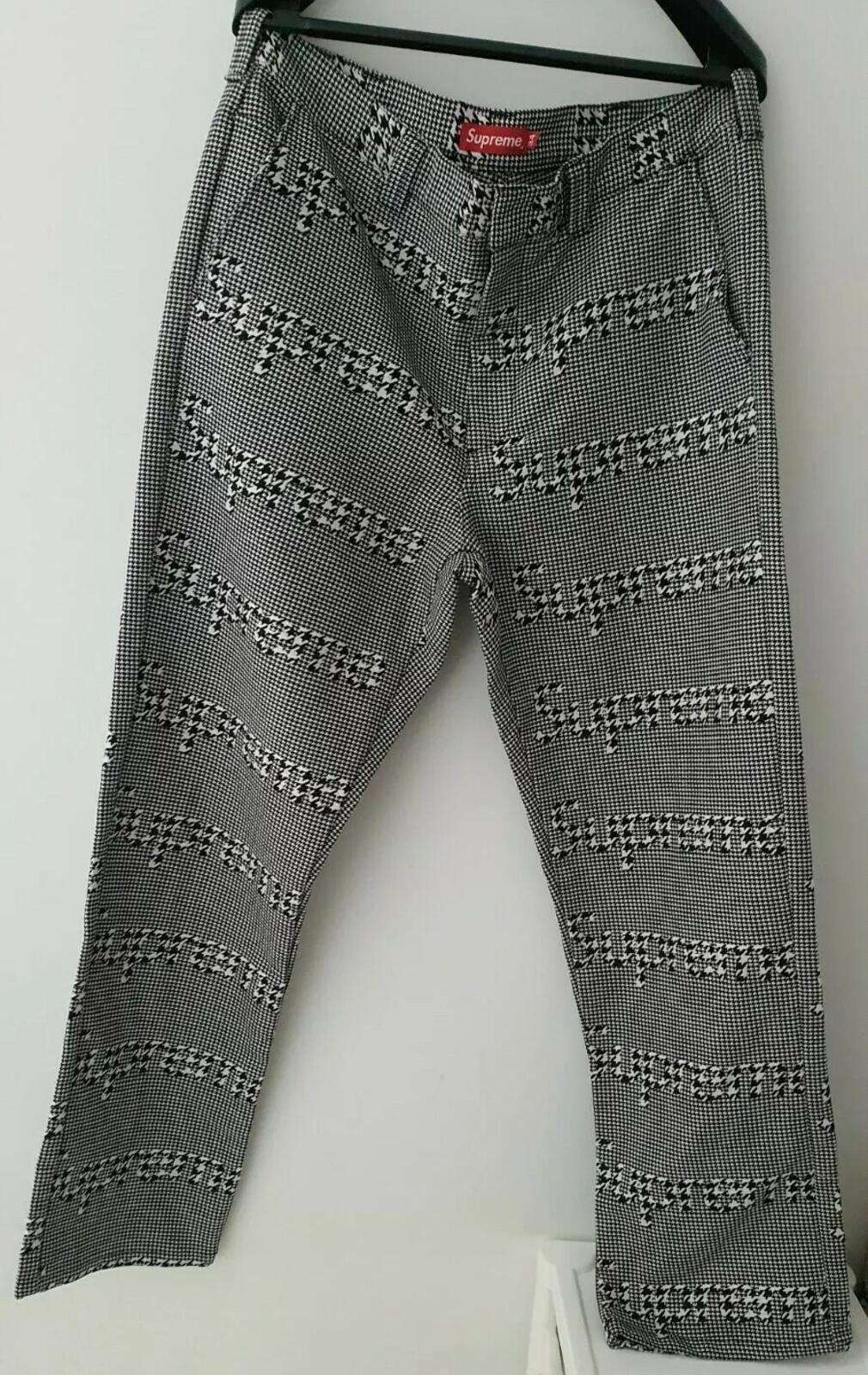 FW20 Supreme Black Houndstooth Work Pant Size 30 W30 L30