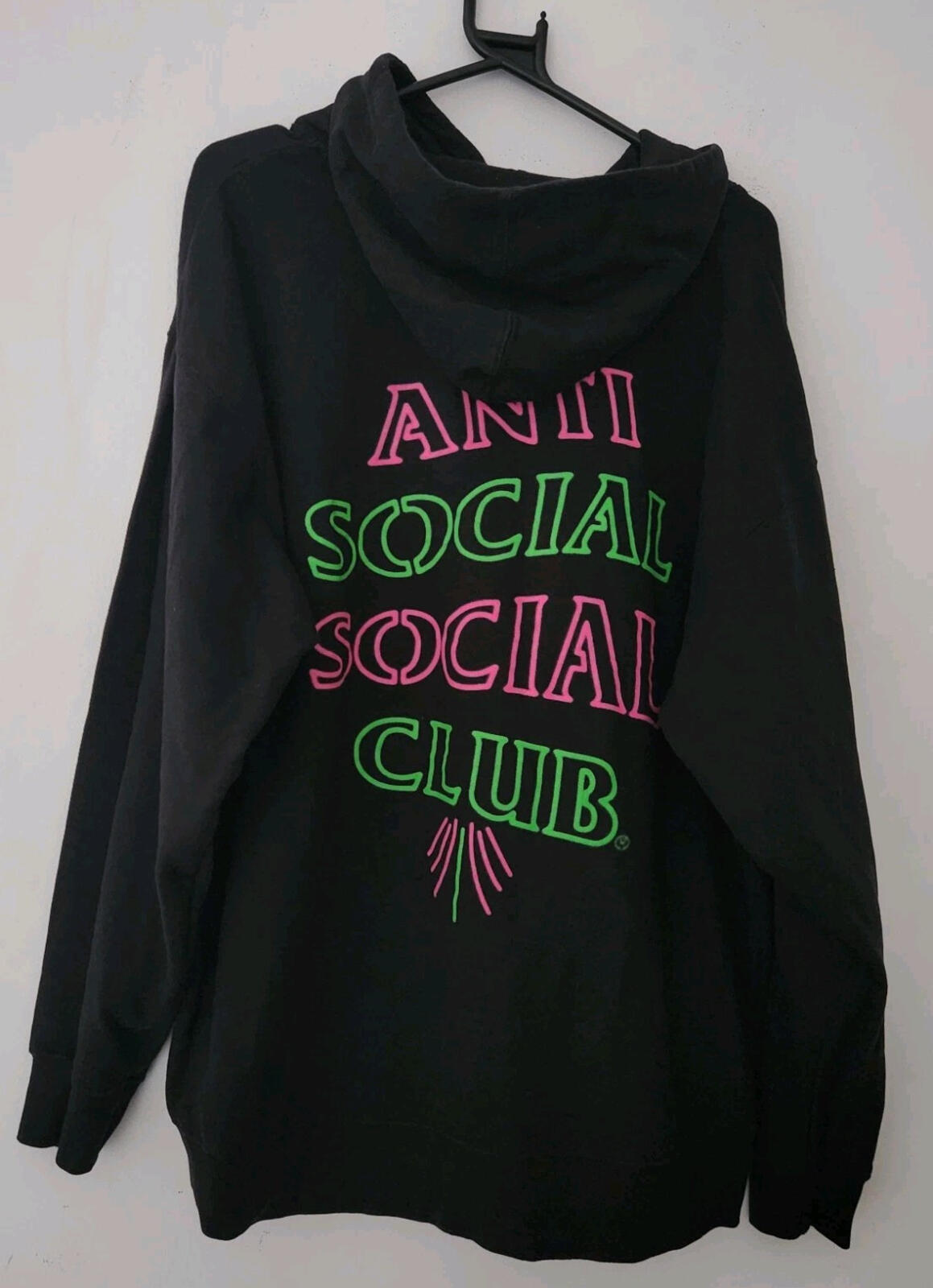FW19 ANTI SOCIAL SOCIAL CLUB 777 hooded sweatshirt XL hoodie Black ASSC