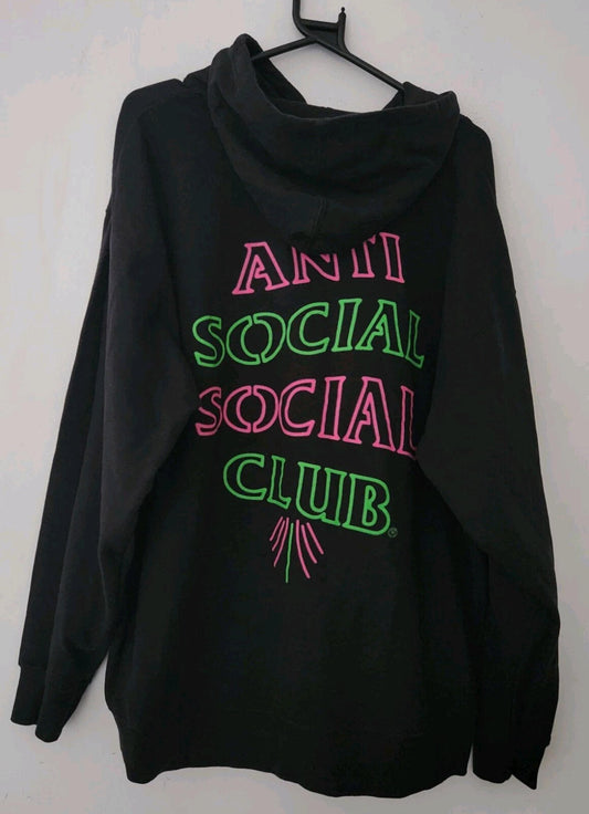 FW19 ANTI SOCIAL SOCIAL CLUB 777 hooded sweatshirt XL hoodie Black ASSC