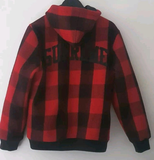 Chaqueta Bomber de Lana con Capucha Supreme FW15 Roja Talla M