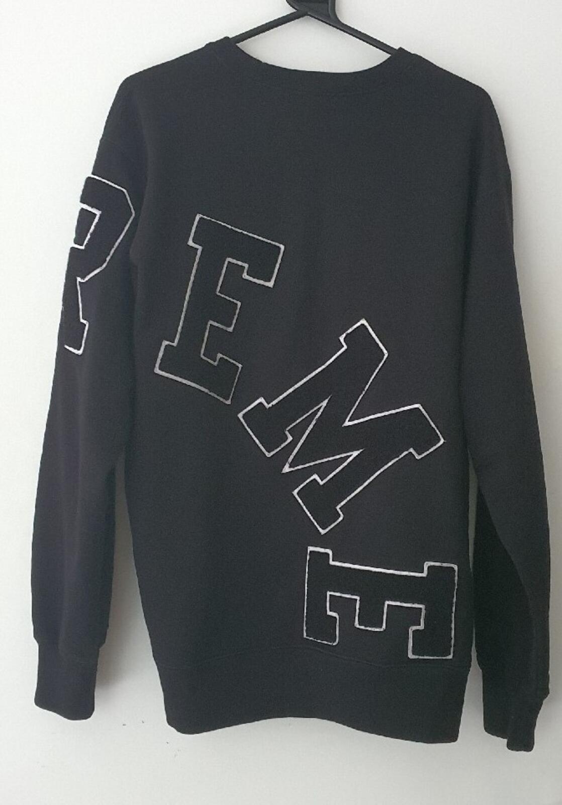 FW20 Supreme Big Arc Crewneck chenille logo Black size L Large sweatshirt