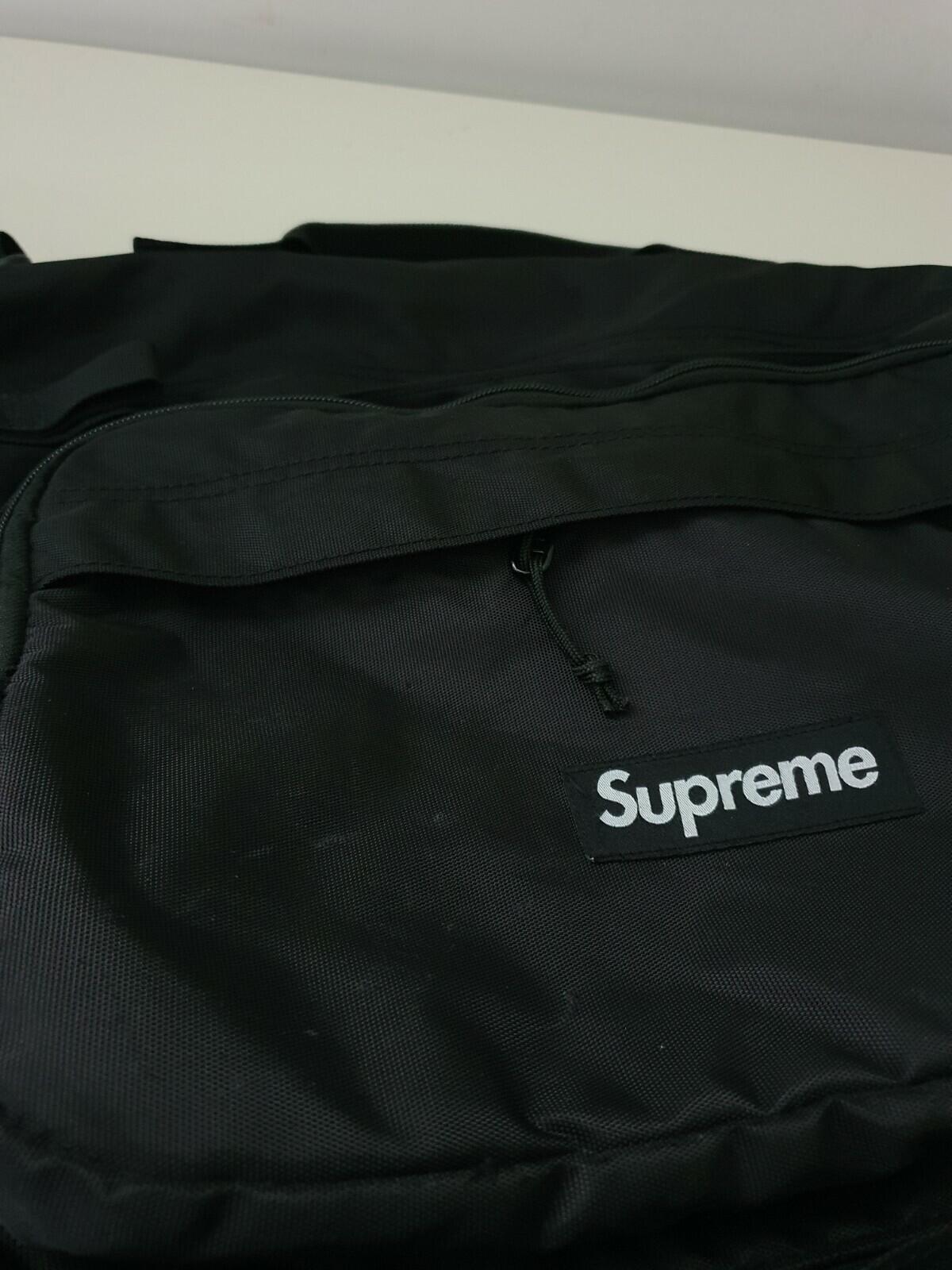 FW19 Supreme black duffle bag messenger box logo Water Resistant Duffel Gym