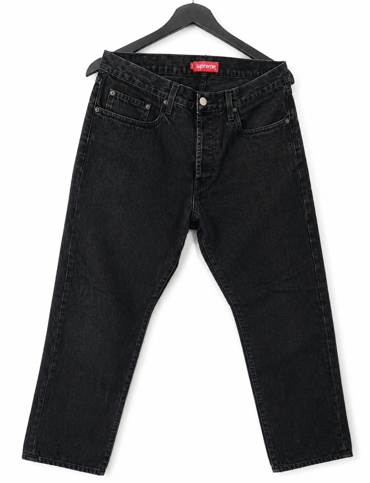 FW16 Supreme Black Slim Jeans Size 34 W34 L27 altere