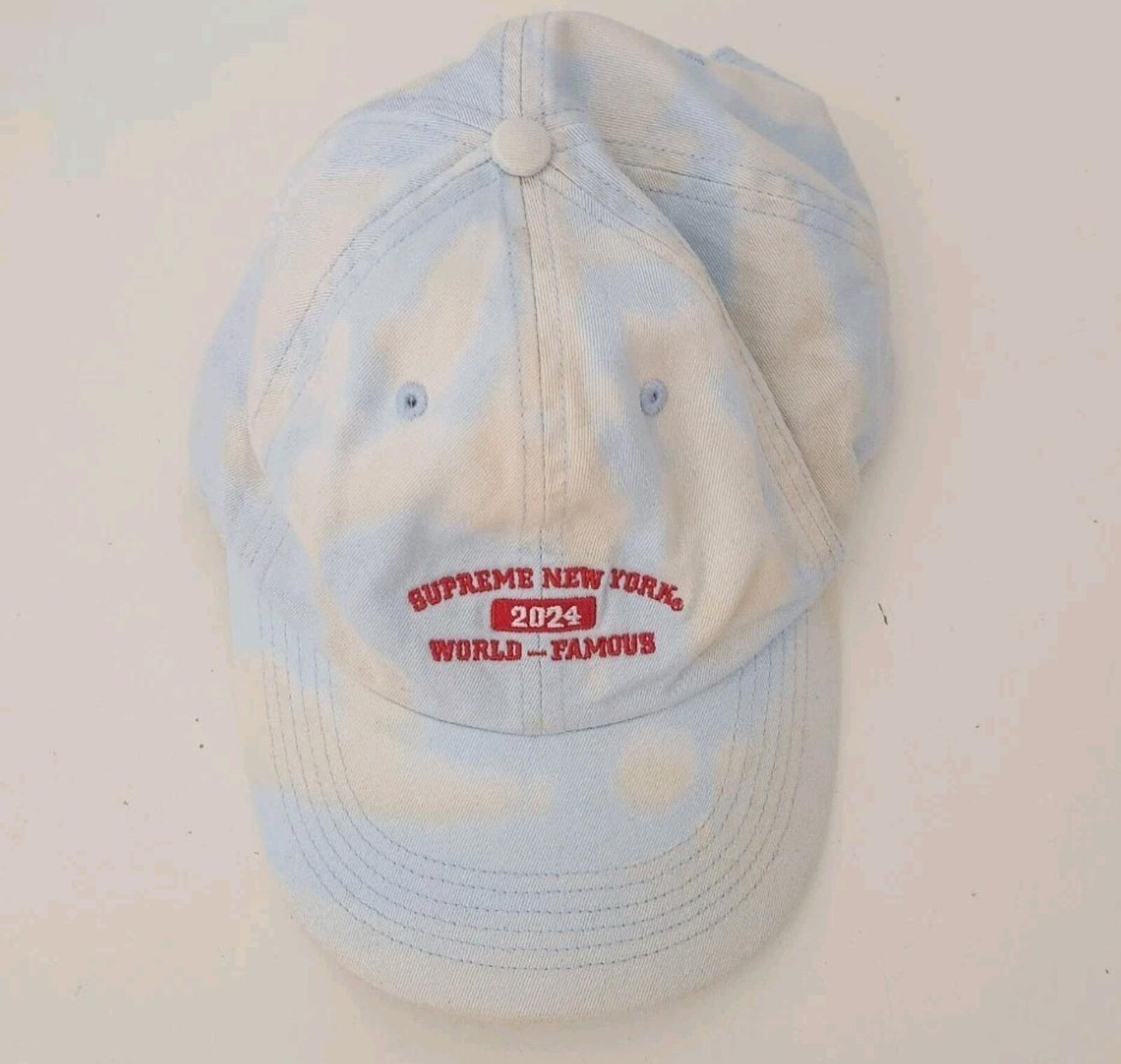 SS24 Supreme New York Arc 6-Panel Kappe gebleicht