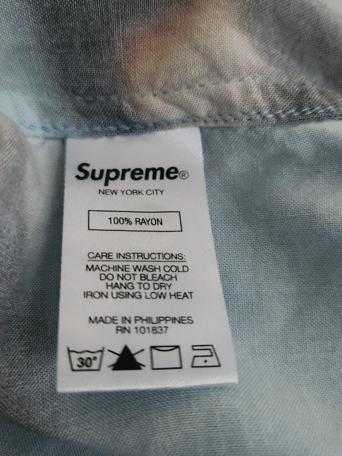 FW20 Supreme Penguin Rayon S/S Shirt Blue Size M