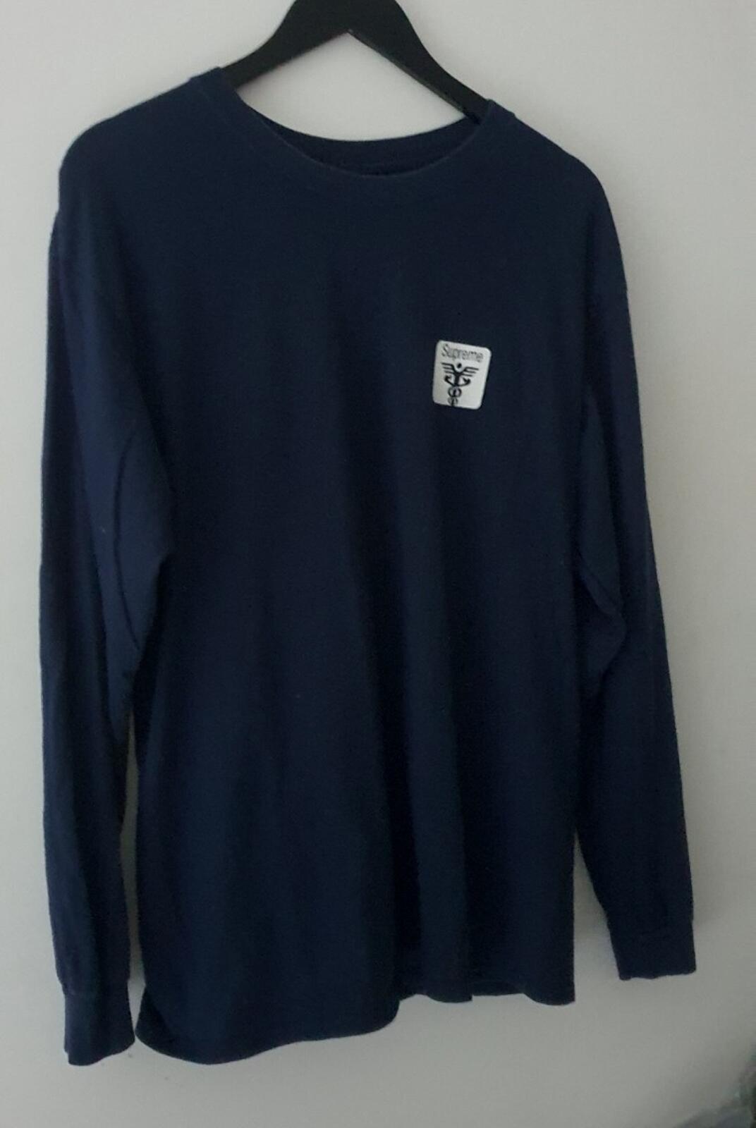 SS13 Supreme Tussin L/S tee Navy Robotussin Buzz Size L