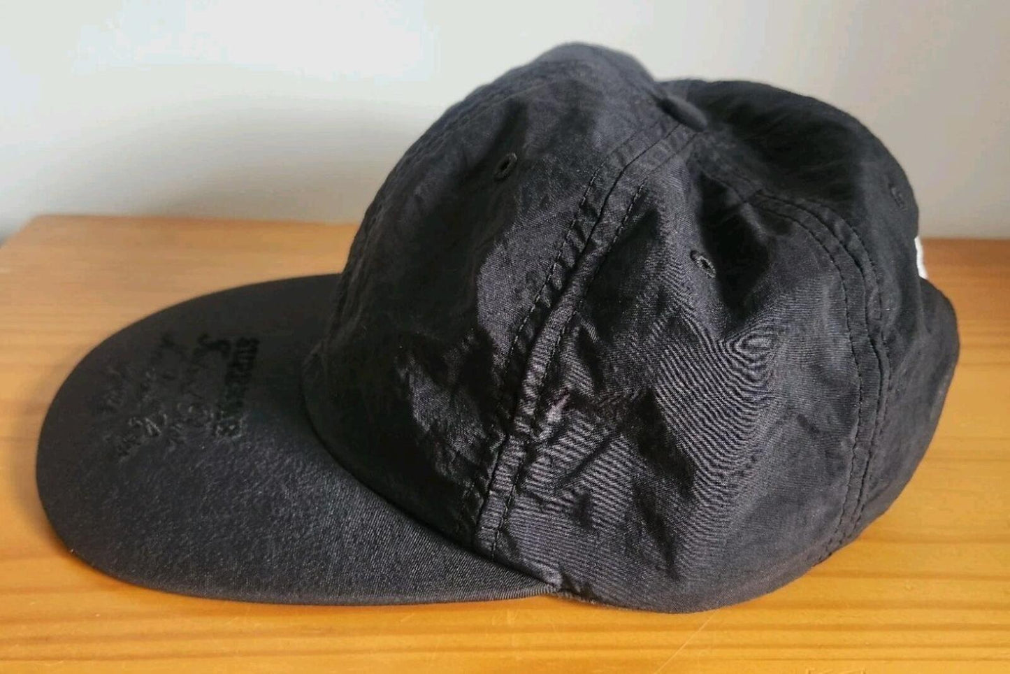 Gorra de 6 paneles de nailon Supreme First And Best SS19 Negra