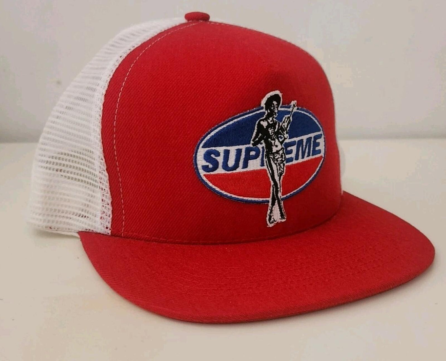 FW17 Supreme x Hysteric Glamour Mesh Back 5-Panel Cap Red