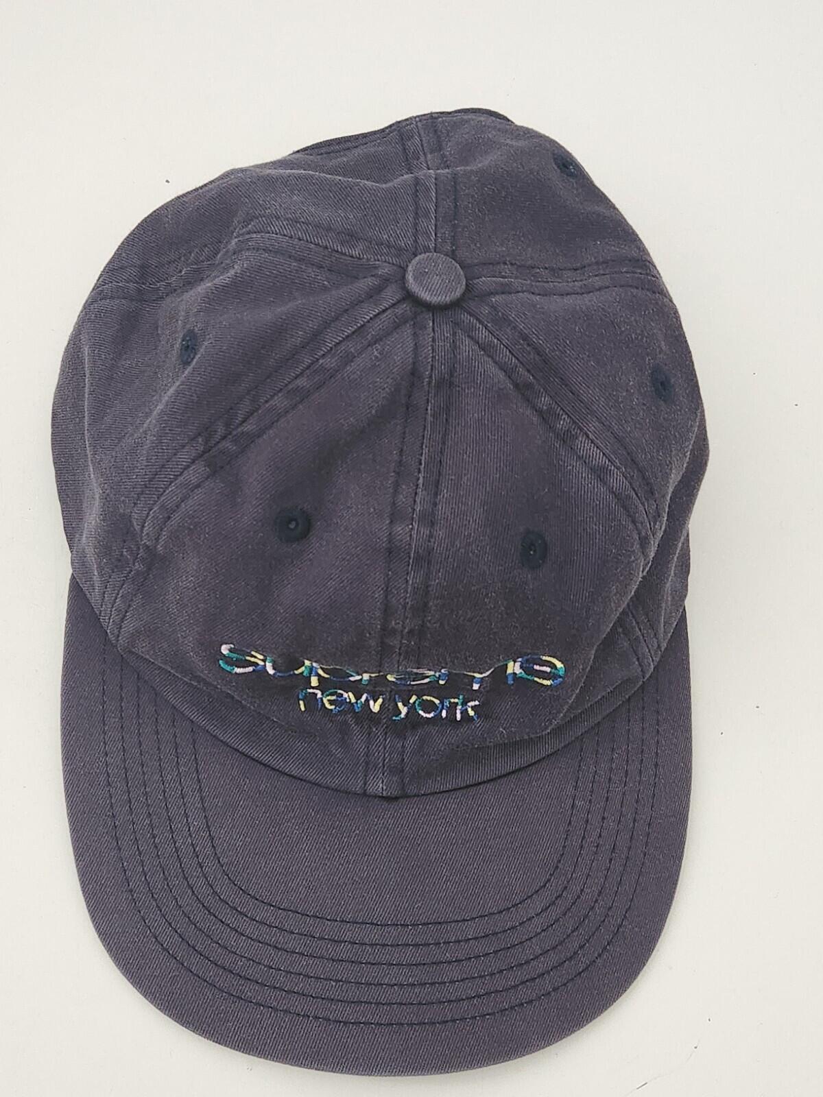 SS17 Supreme Multi Color Classic Logo 6-panel navy cap hat