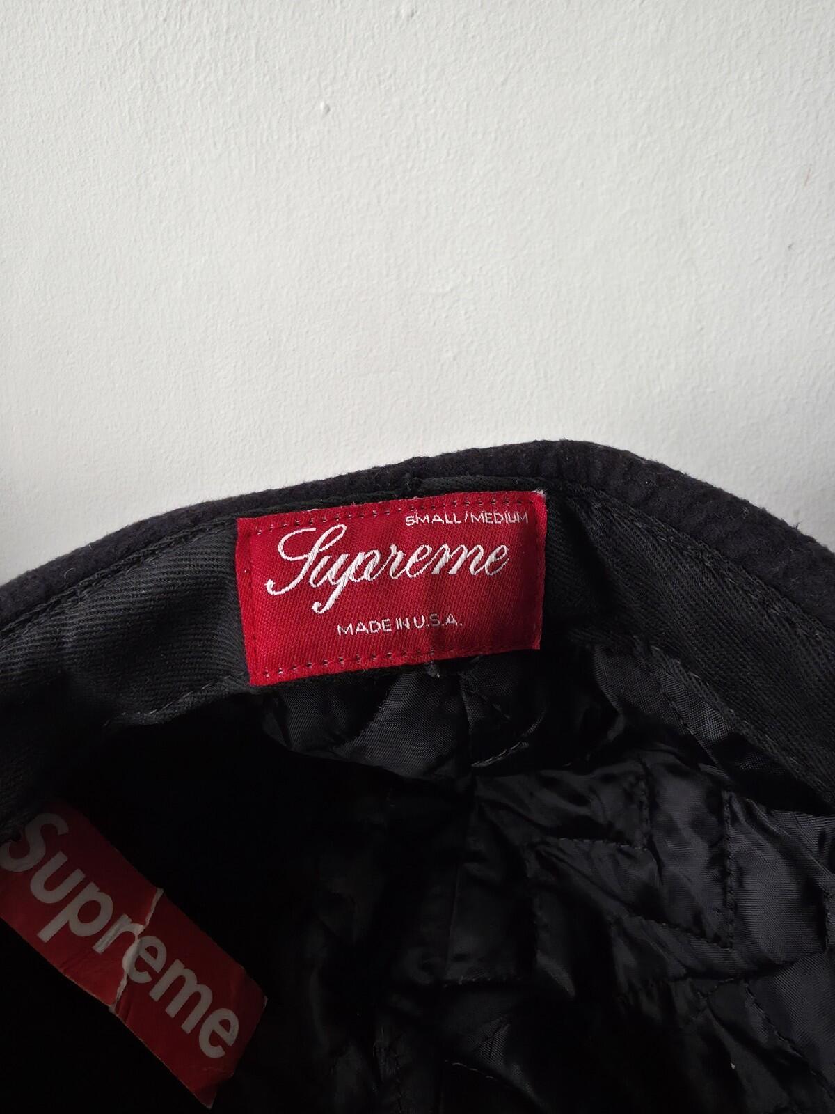 FW12 Supreme Waxed Ear Flap Cap Green Size S/M