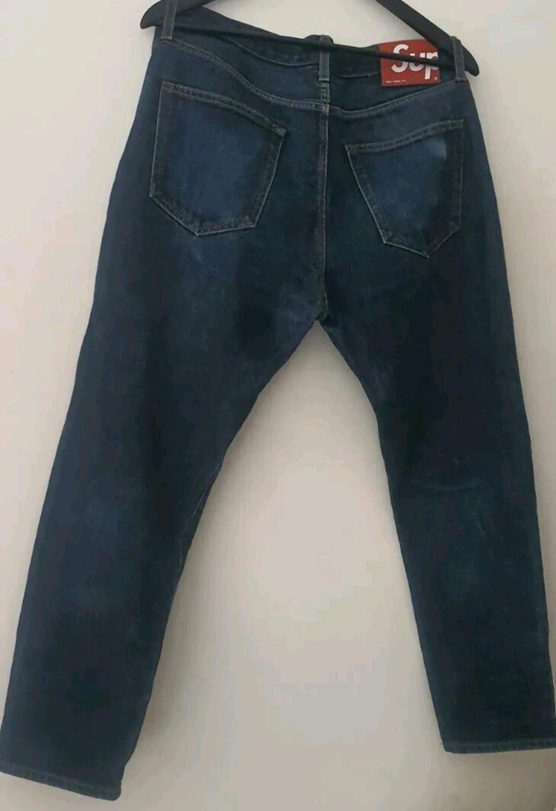 Supreme Denim Slim Jeans Blue Size 34 W34 L30 ALTERED