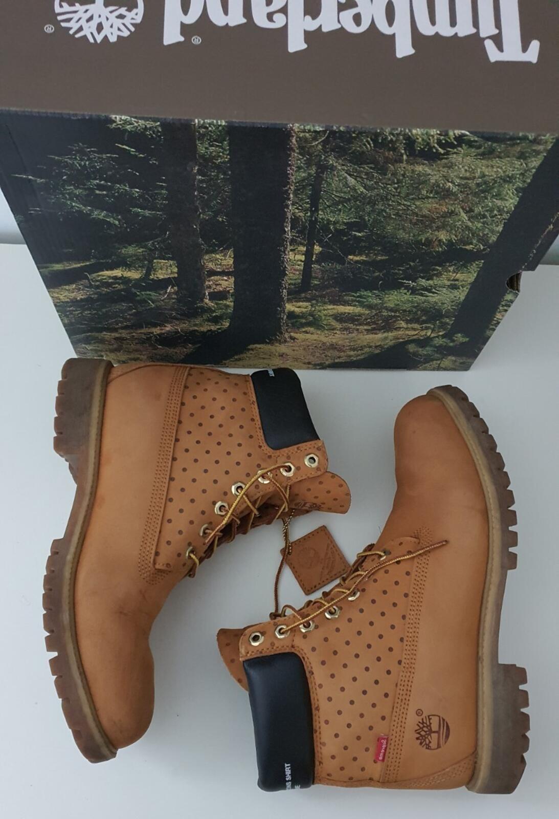 FW15 Supreme x Comme Des Garcons x Timberland 6" Boots Schuhe UK 10.5 US 11 EU 45