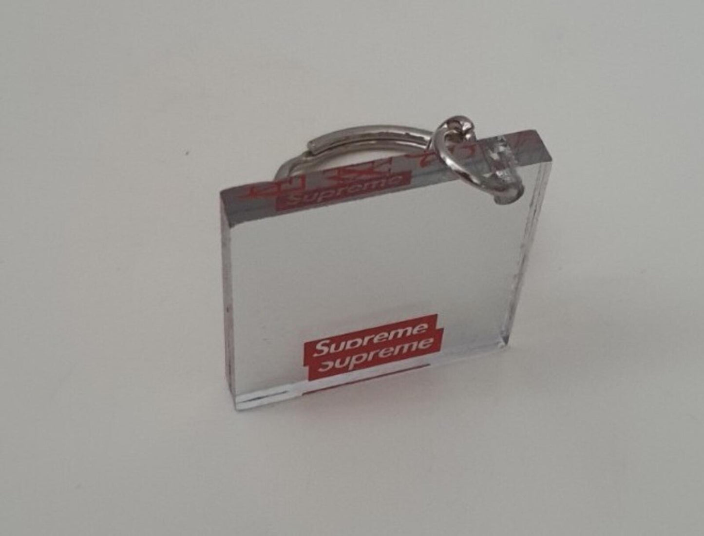 SS15 Supreme Mirror keychain F UCK NEXT WEEK keyring box logo