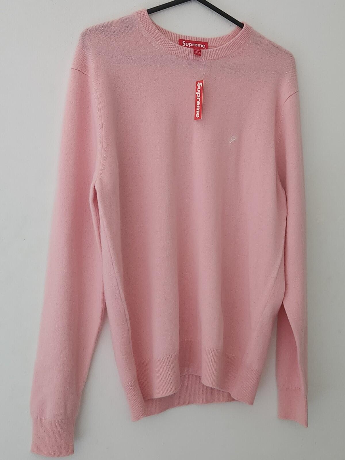 FW15 Supreme Cashmere RRP £228 Pink Sweater size M Medium New With Tag Jumper