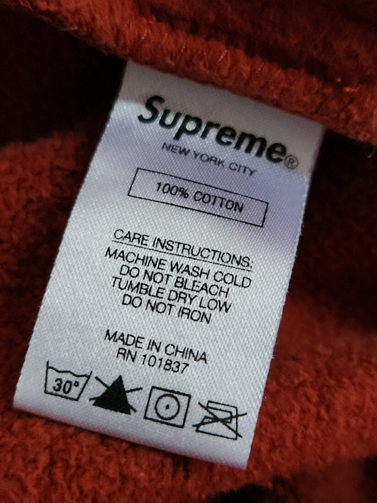 FW18 Supreme Striped Rim Sweatpant Rust pants size S Small Trousers Red