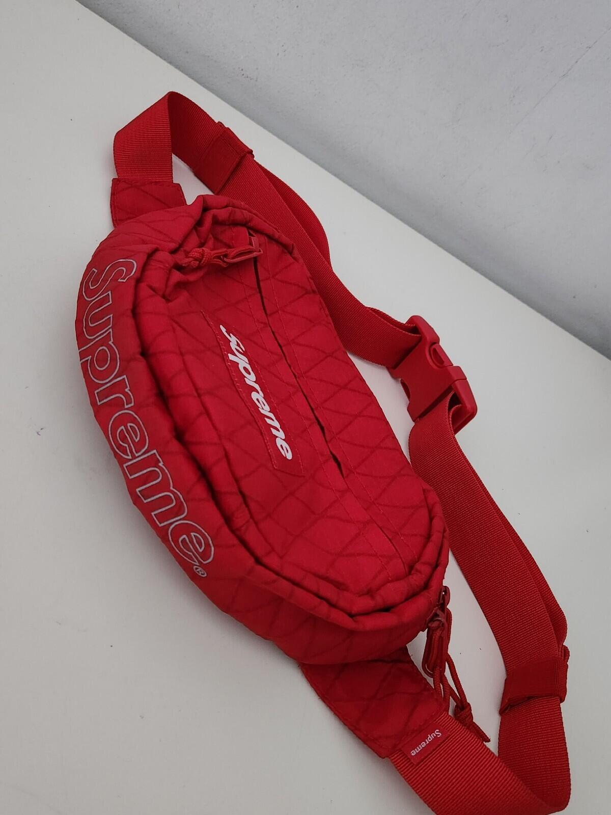 FW18 Supreme Red waist shoulder bag Water and Abrasion resistant Belt Pack