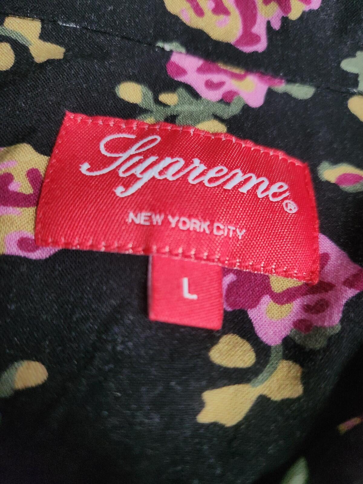 SS20 Supreme Floral Rayon S/S Shirt size L large Black