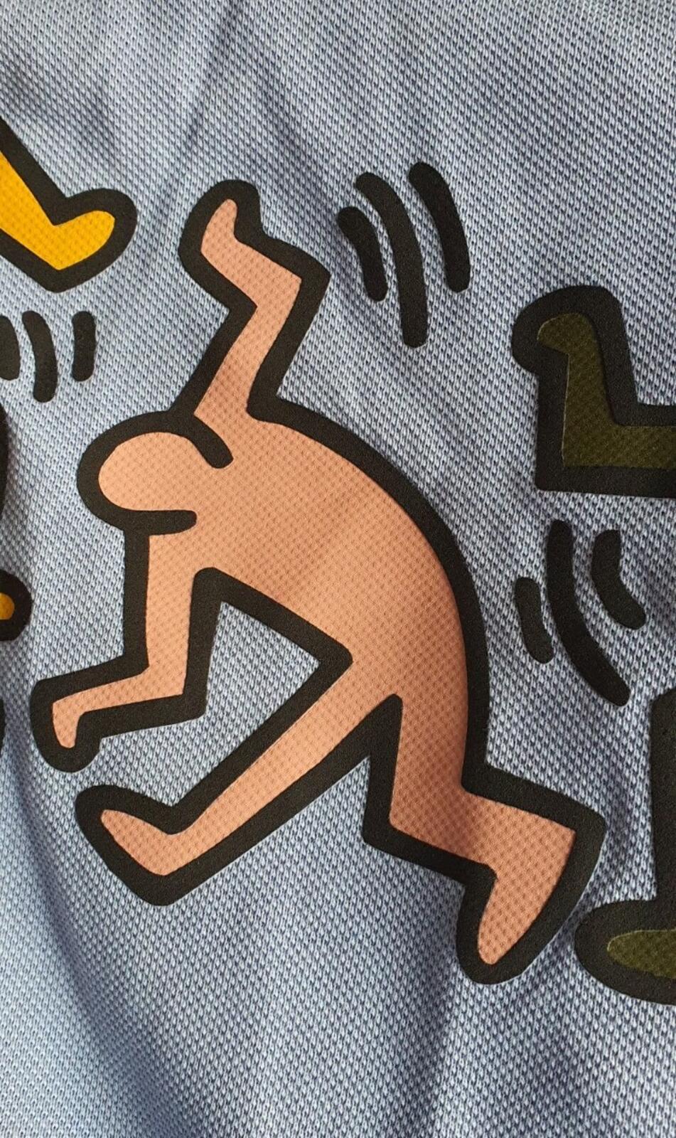 LACOSTE x KEITH HARING polo shirt from 2019 size L large FR 5 light blue Worn 1x