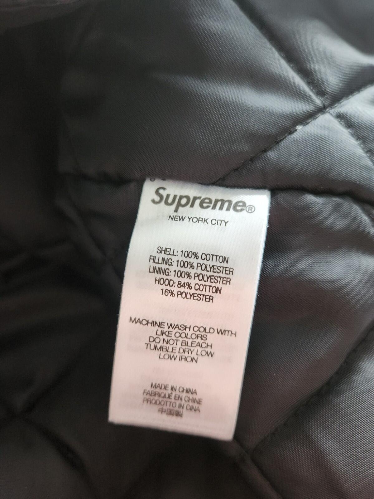 FW23 Supreme Dickies Plaid Hooded Zip Up Shirt size M medium black top flannel