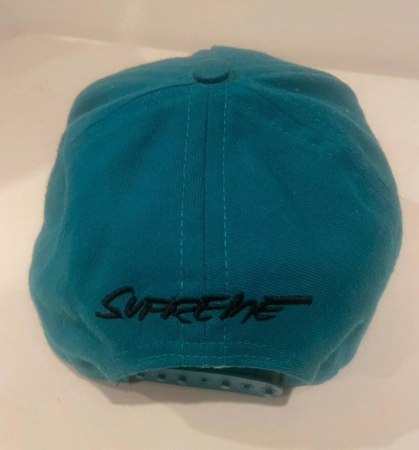 SS11 Supreme x Futura 5-panel Cap Teal F UCK YOU PAY ME