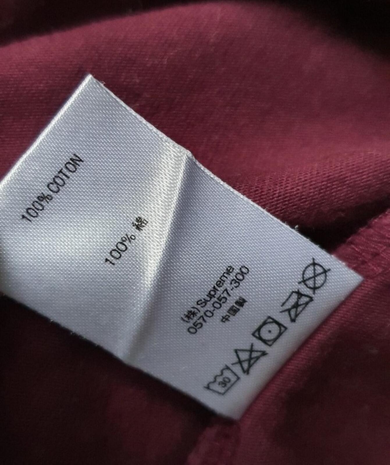 SS19 Supreme Needlepoint Patch L/S Top purple tee L large long sleeve T-shirt