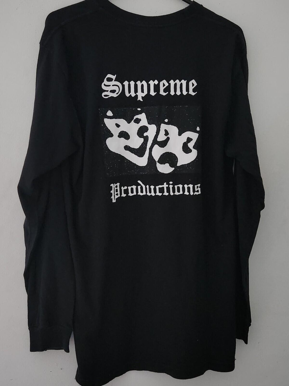 SS16 Supreme Productions Long sleeve black L/S tee size L large T-shirt