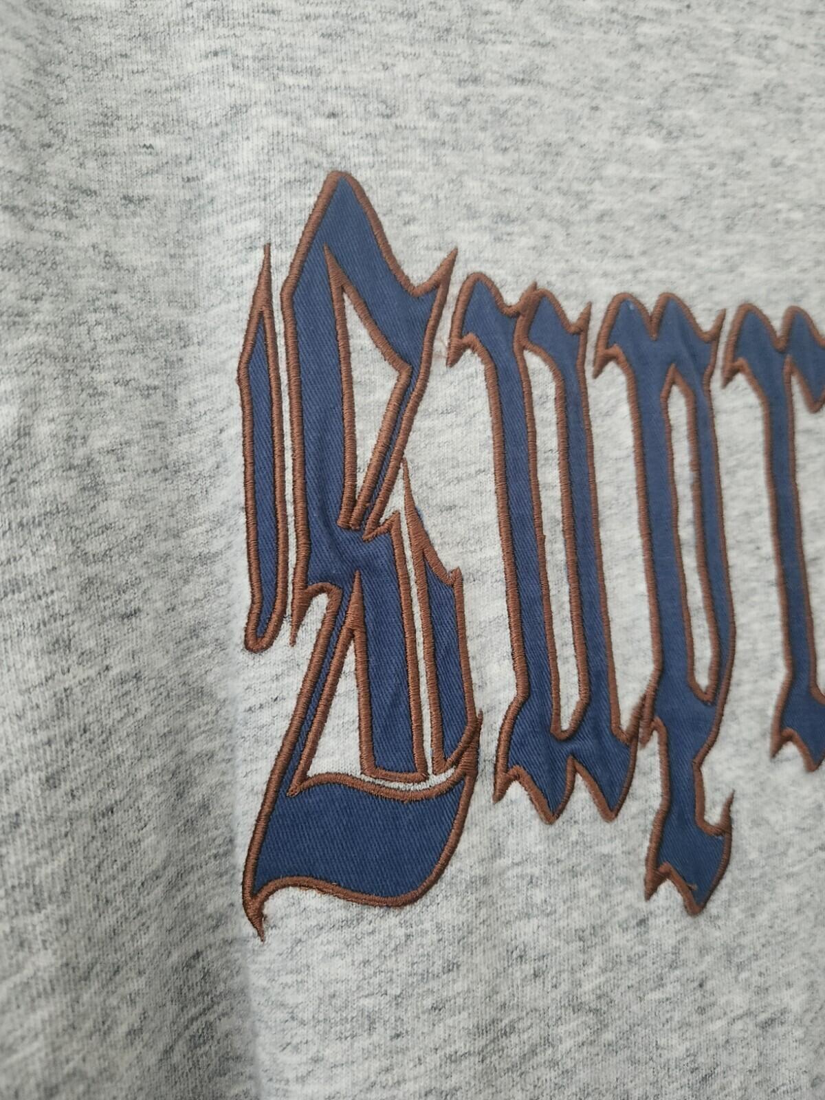 SS24 Supreme Old English S/S Top tee M medium Heather Grey T-Shirt Twill Logo