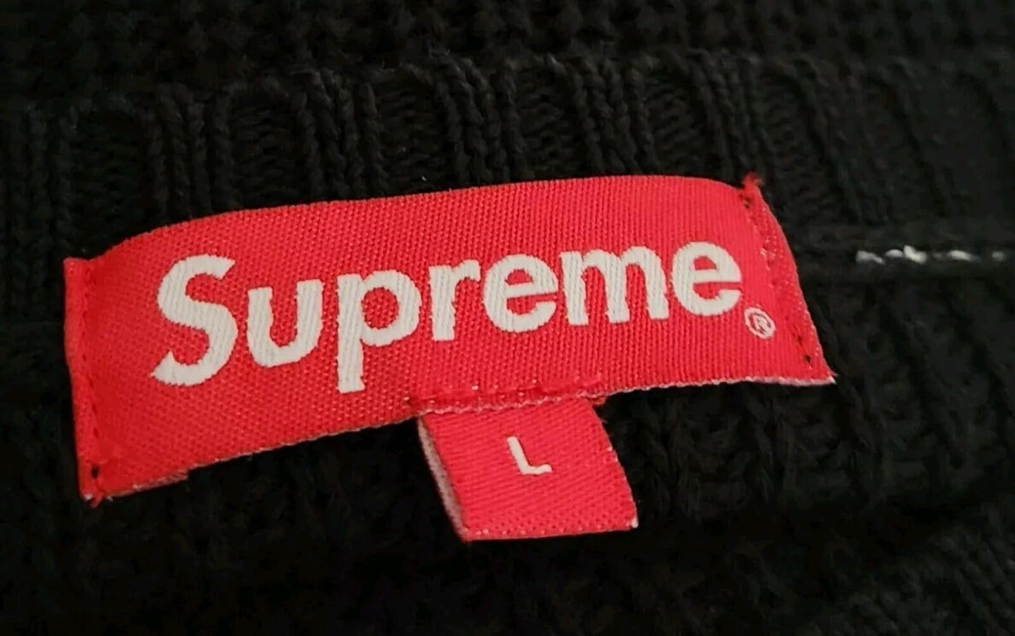 FW23 Supreme Small Box Ribbed Sweater Größe L large Black