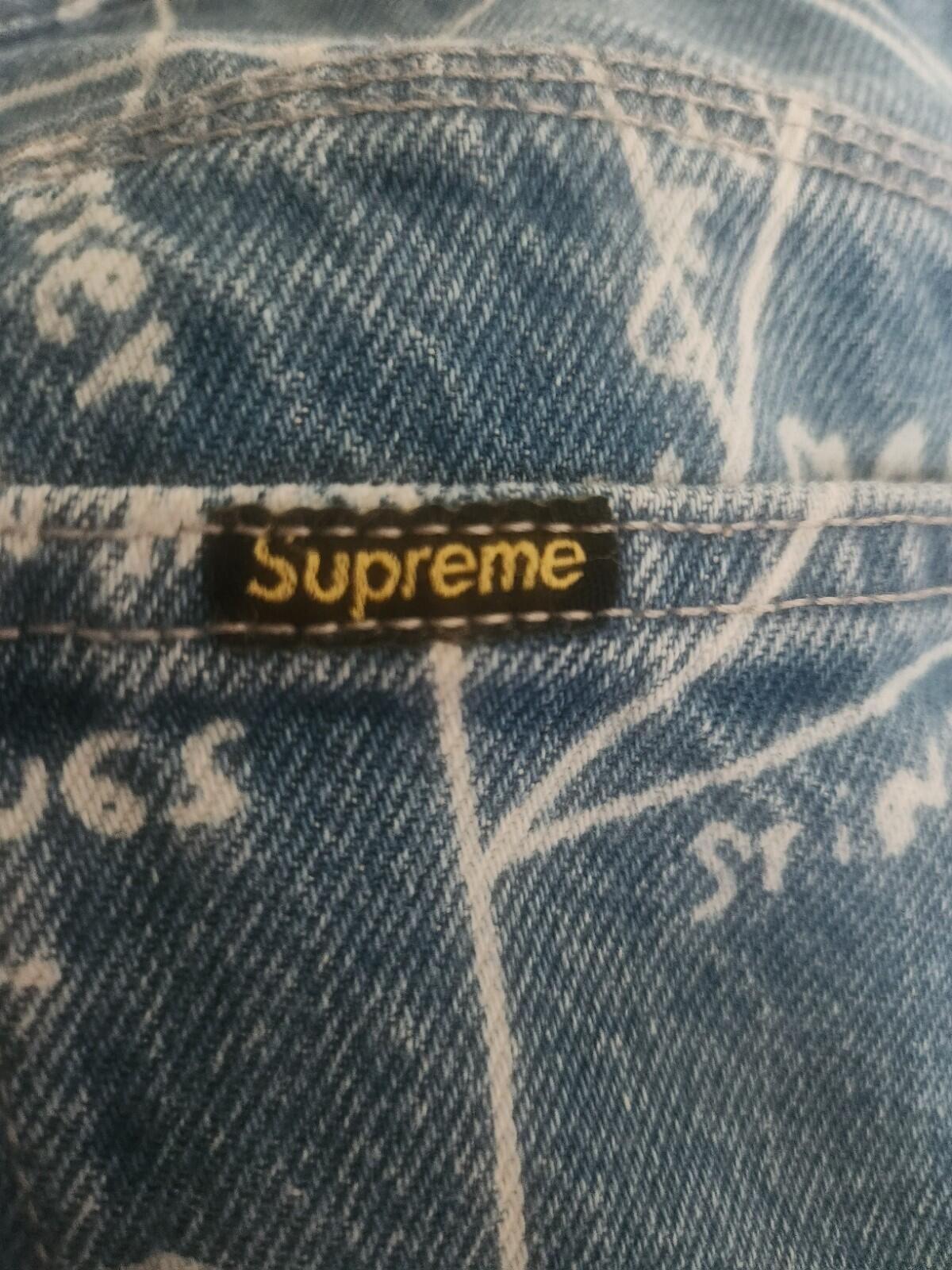 SS19 Supreme Gonz Map Denim Painter Hose Größe 30 W30 L30 Mark Gonzalez Jeans