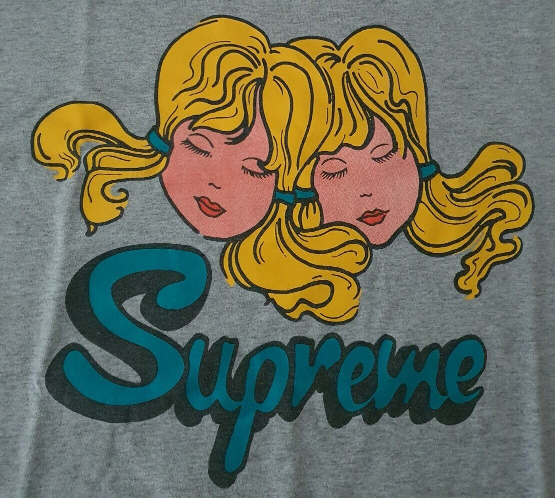 FW13 Supreme Twins Tee Heather Grey Größe M