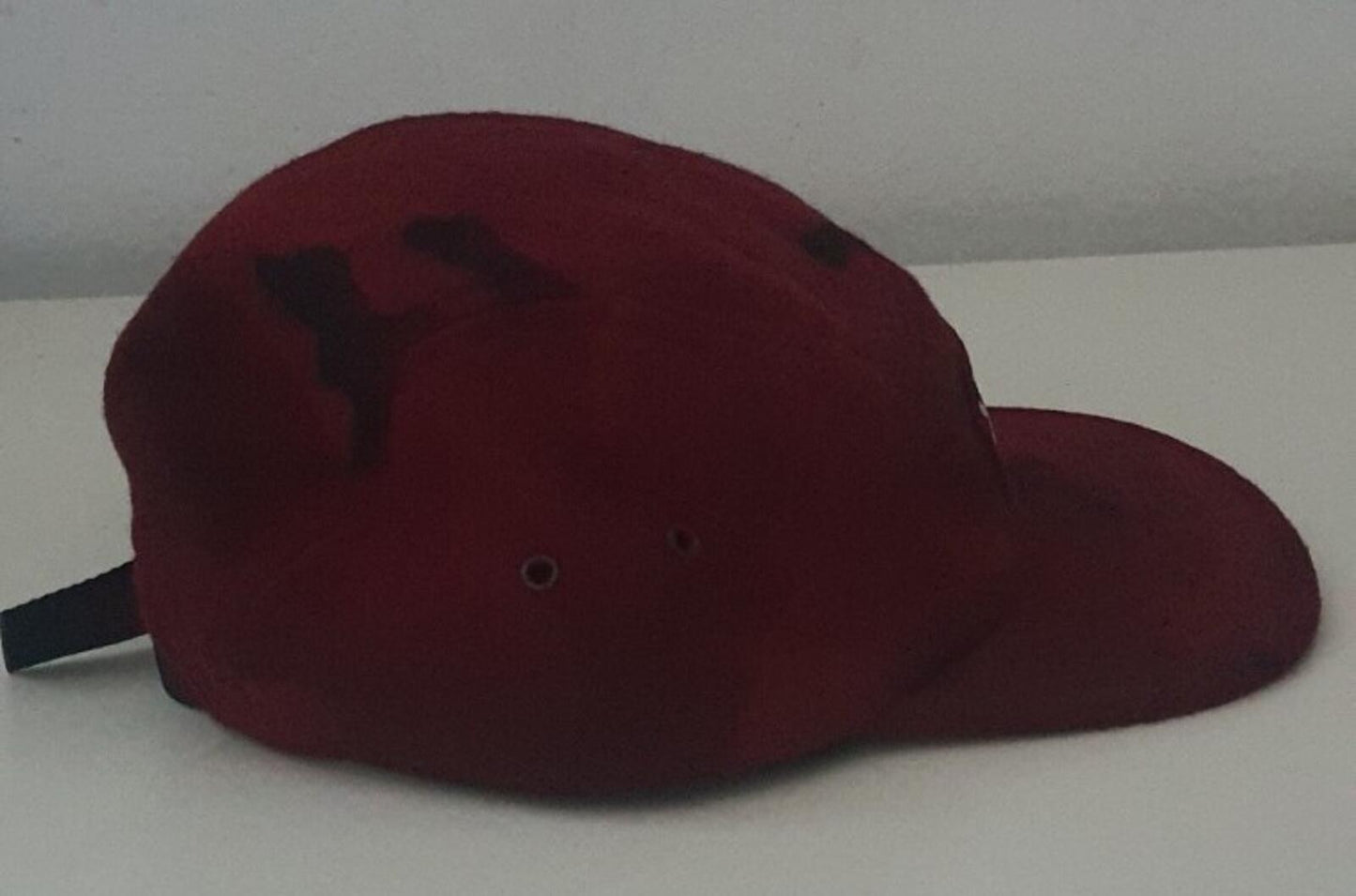 FW17 Supreme Camo Wool camp cap Burgundy Hat Red Box Logo