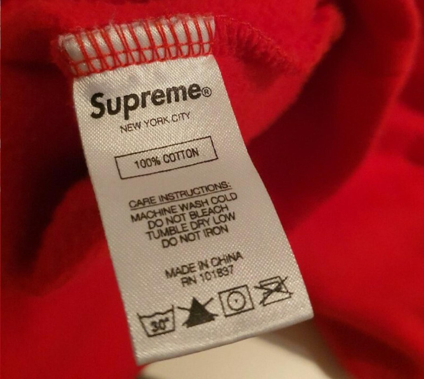FW18 Supreme Panelled Hooded Sweatshirt Red Size L