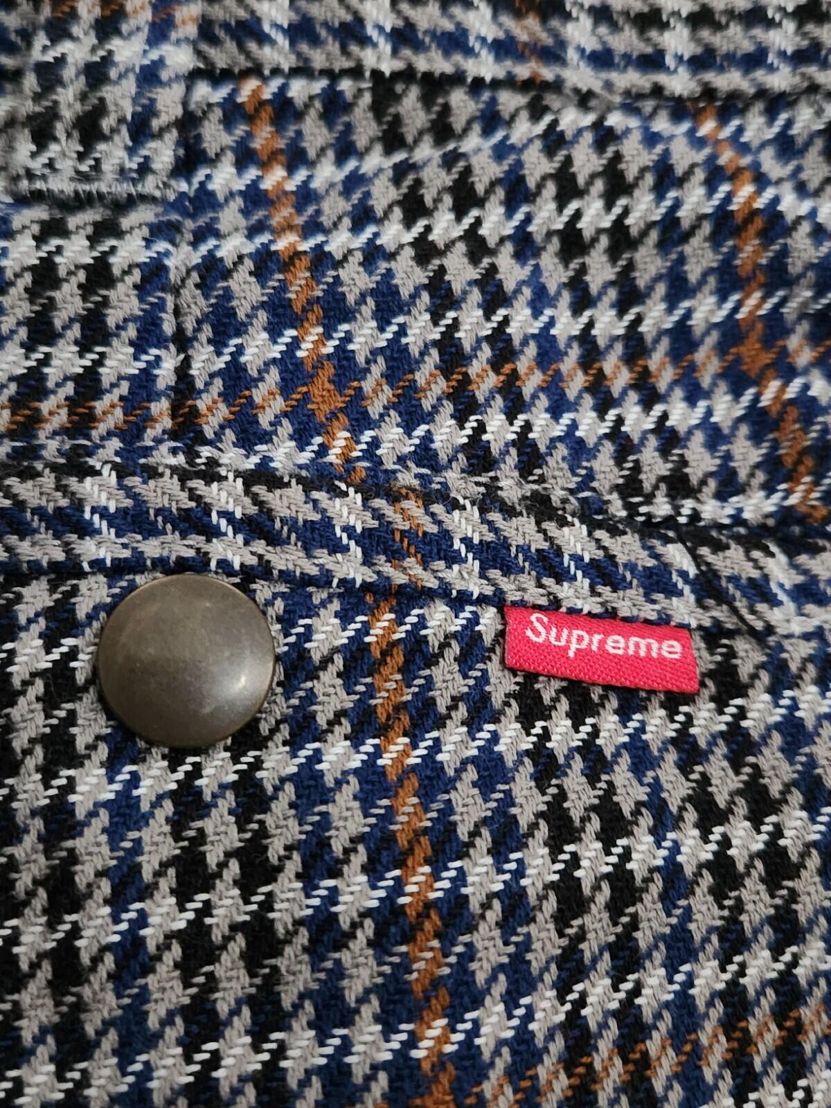 SS18 Supreme Work short 30 size S small shorts Grey Plaid Twill