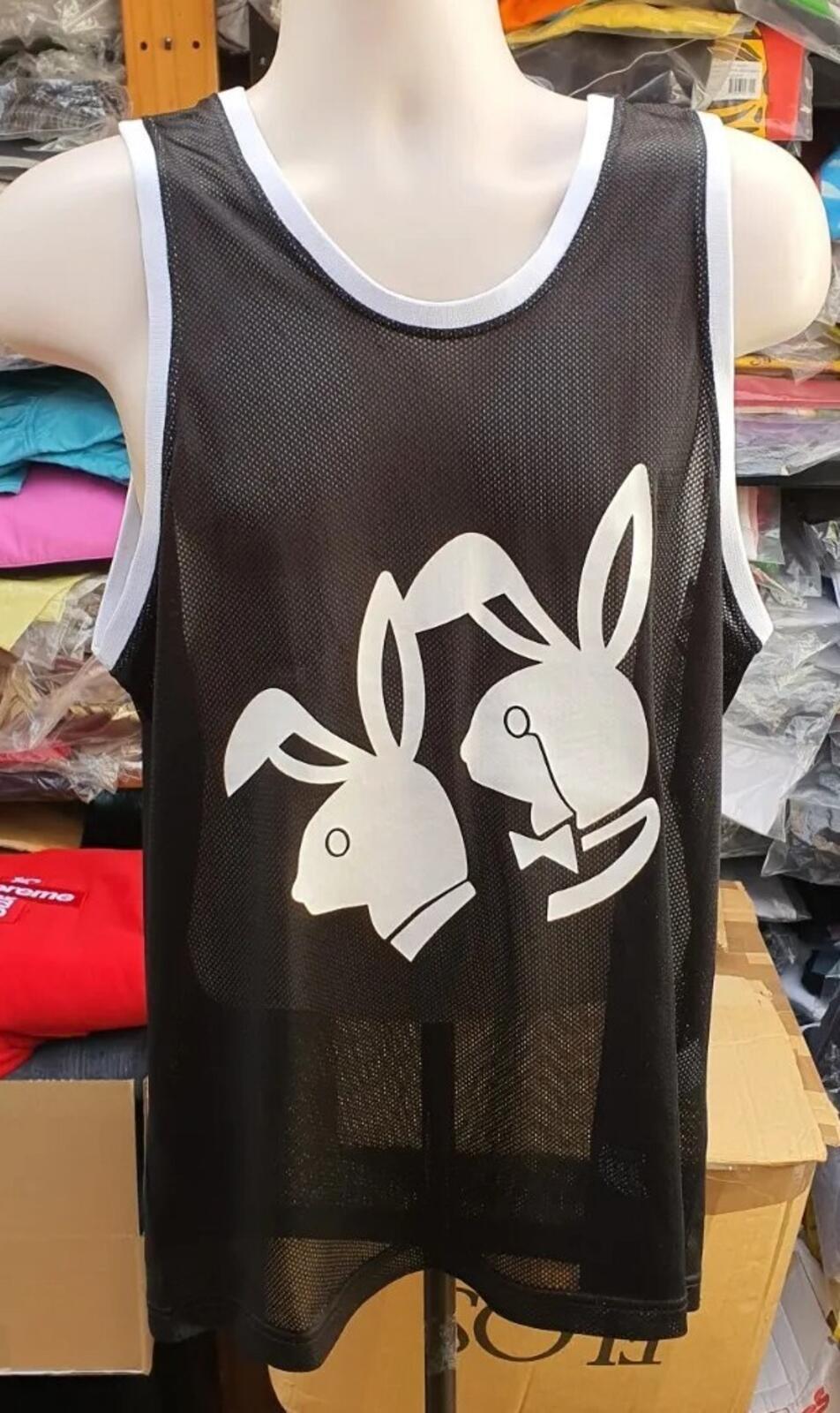 SS09 Supreme Appletown Mesh Tank Top Black Playboy Size L