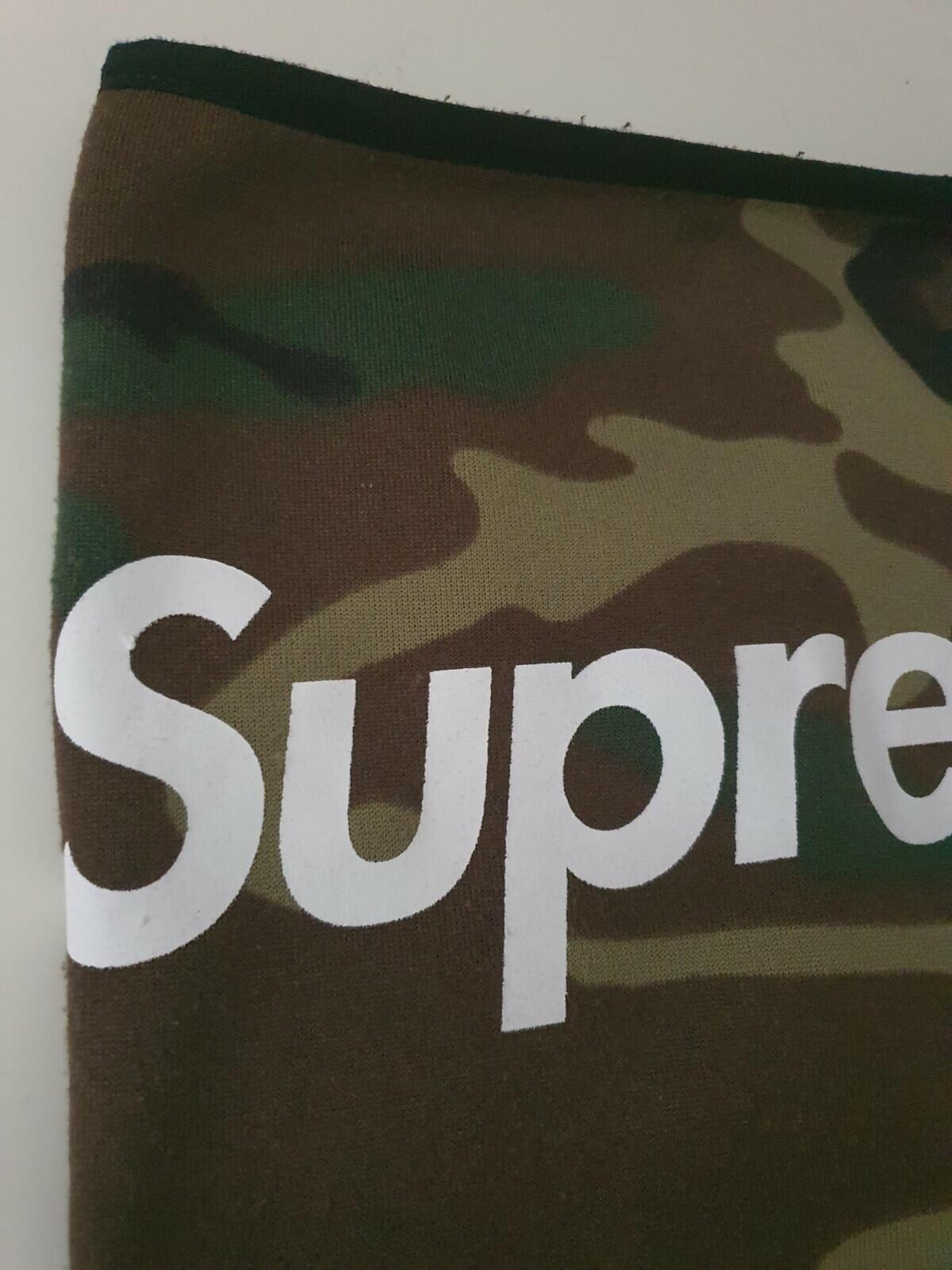 Rare FW15 Supreme fleece neck gaiter woodland camo neck warmer