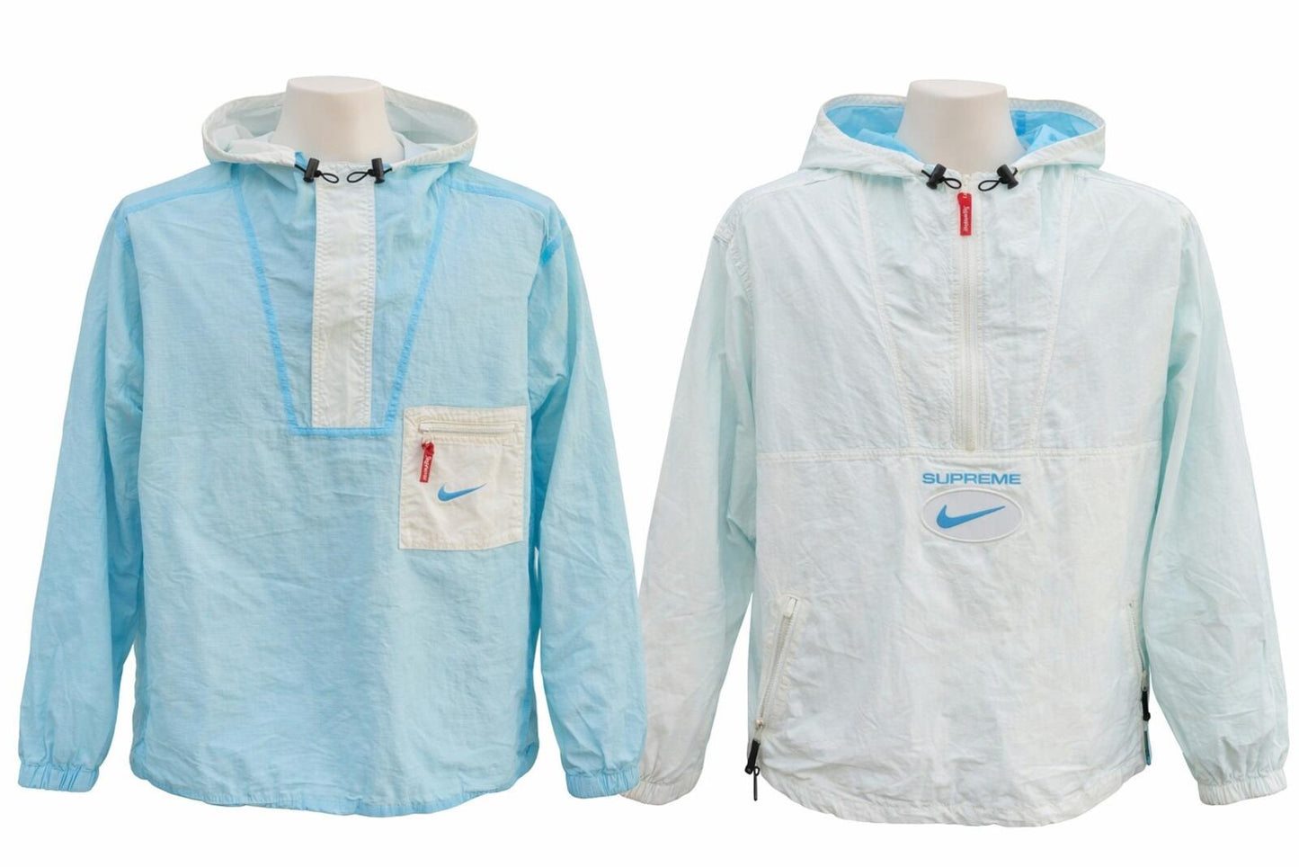 FW20 Supreme x Nike Jewel Reversible Ripstop Anorak Light Blue Size XL