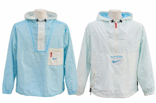 FW20 Supreme x Nike Jewel Reversible Ripstop Anorak Azul Claro Talla XL